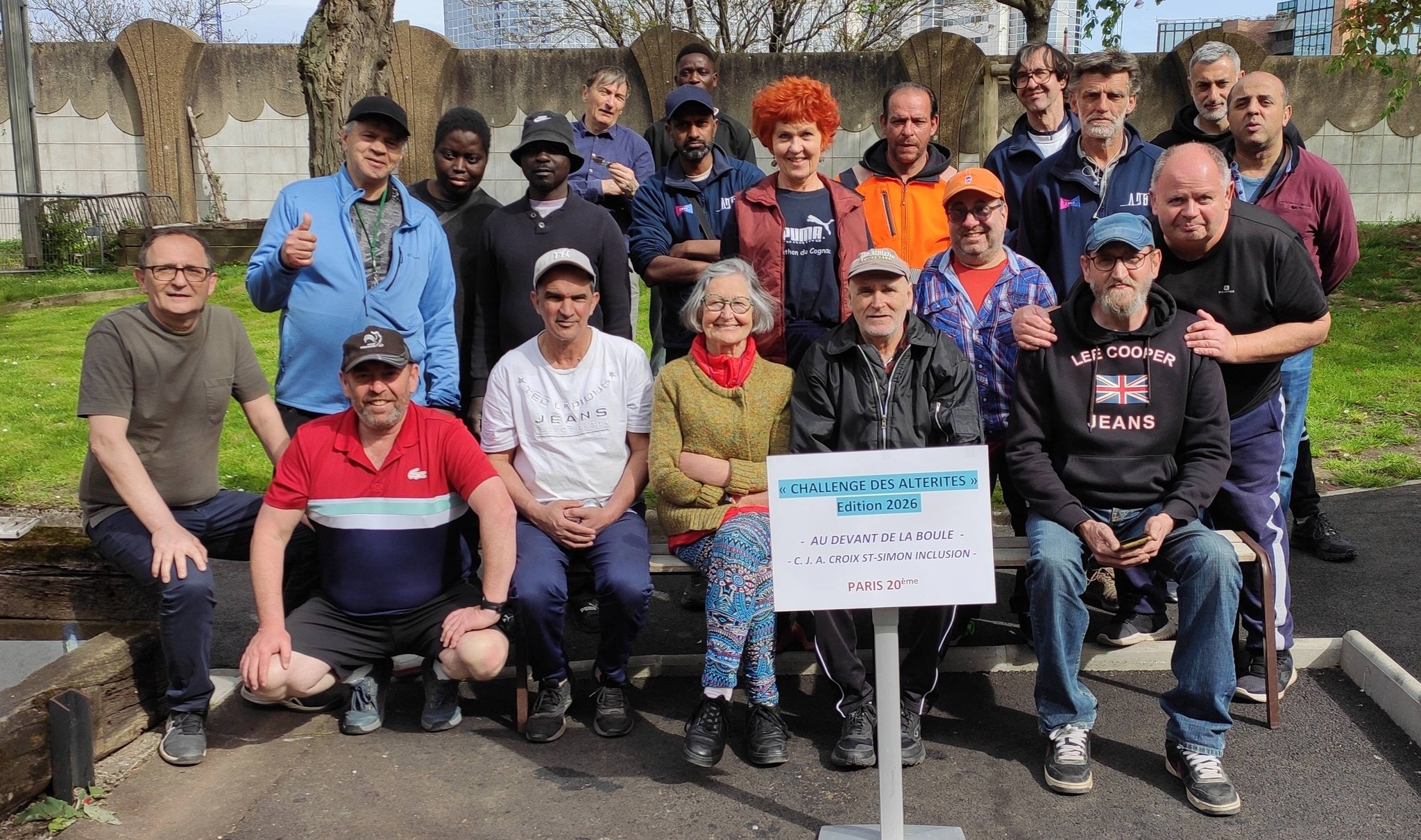 Le groupe des participants, avec les organisateurs pour le chalenge des Altérités , acte 4 Club de la Croix St Simon Paris XXeme.