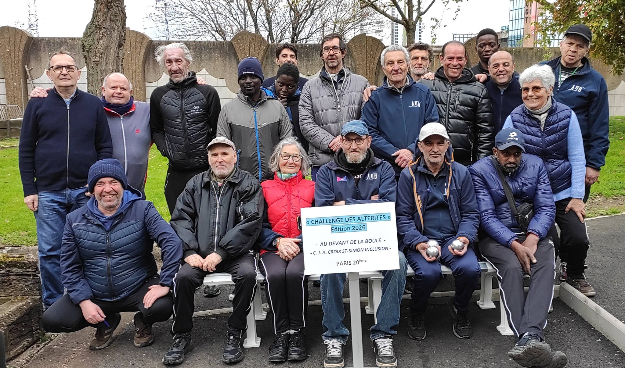 Le groupe des Participants et Organisateurs  du Challenge des Altérités Acte3 au Club de la Croix St Simon Paris XXeme