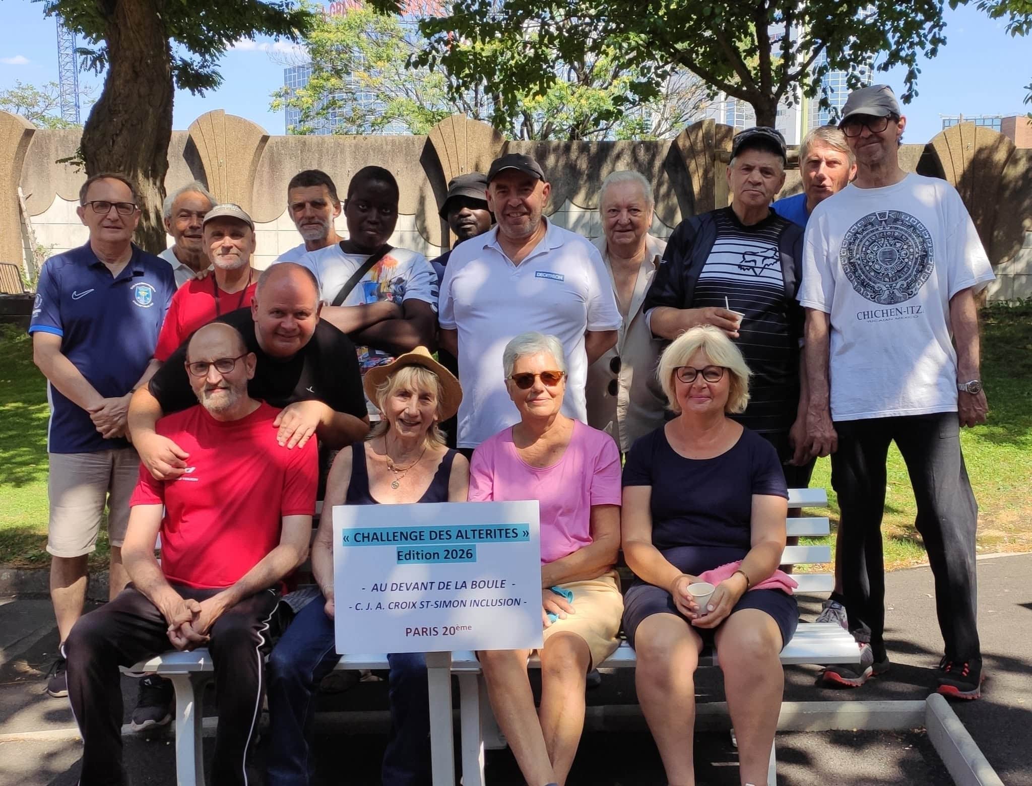 Le challenge des Altérités , acte 11 au Club de la Croix St Simon Inclusion Paris XXeme.
